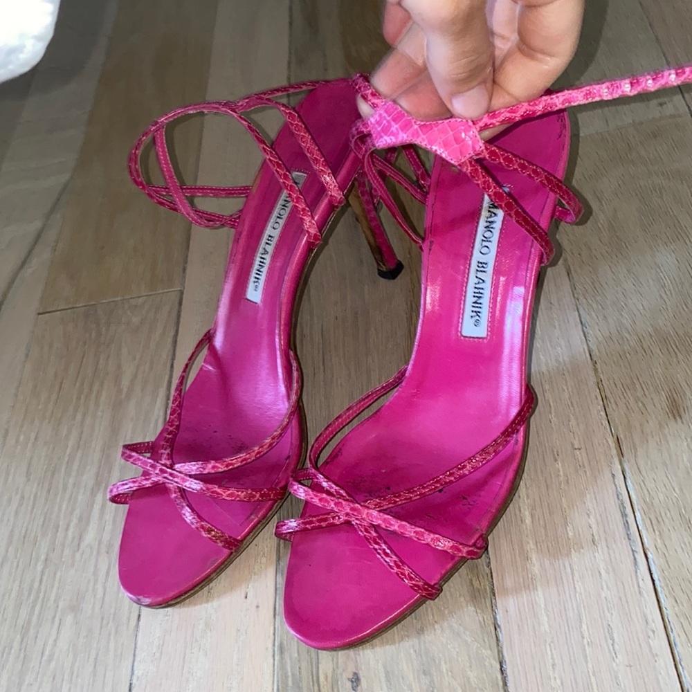 Pink Manolo Blahnik Heel